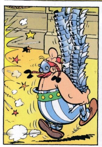 obelix collects helmets 