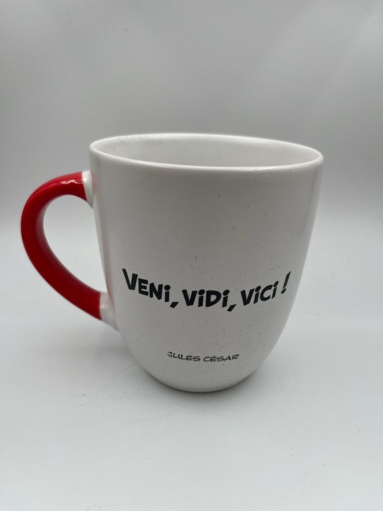 veni, vidi, vici ! coffee mug