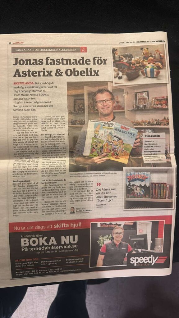 Jonas Sweden Asterix Newspaper