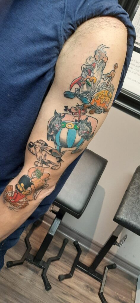 Asterix obelix panoramix tattoo
