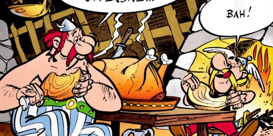 Asterix eat boar the gaul